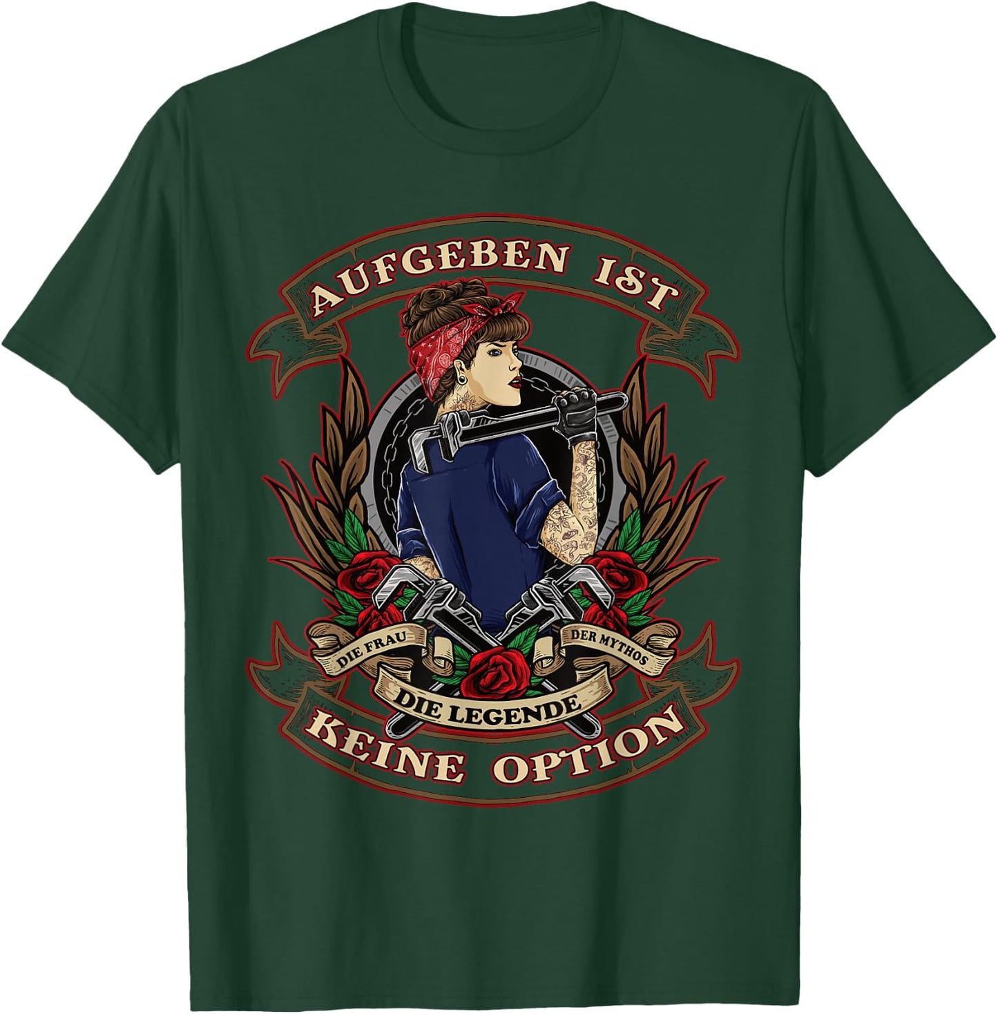Aufgeben ist keine Option Damen Frauen-Power T-Shirt - T-Shirt | Forest