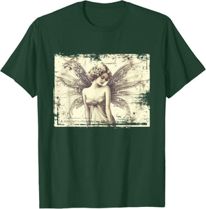 Vintage Elfe Fee Engel Nostalgisches Eleganz Motiv T-Shirt - T-Shirt | Forest