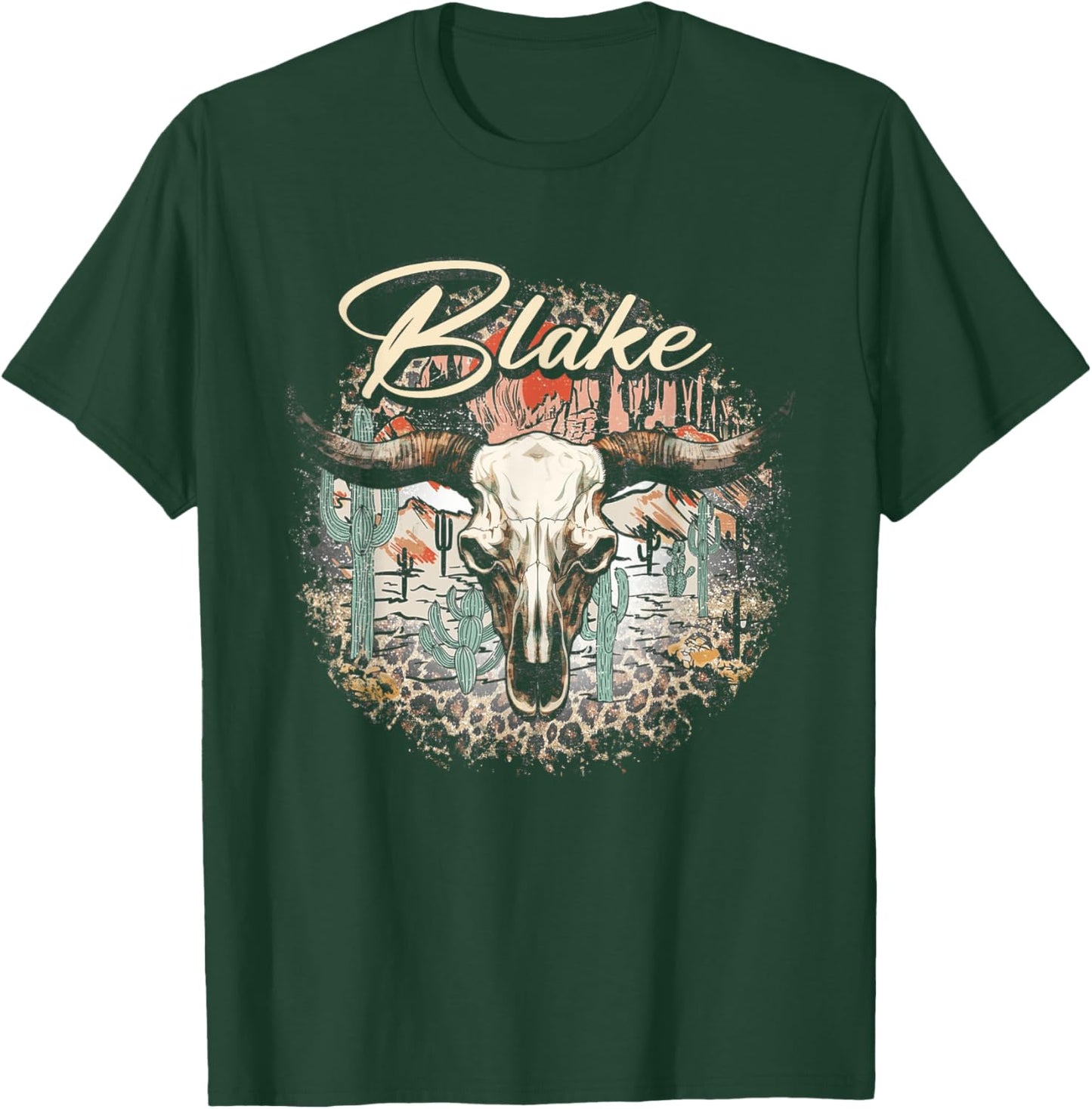 Vintage Art First Name Blake Personalized Costume Proud Name T-Shirt - T-Shirt | Forest