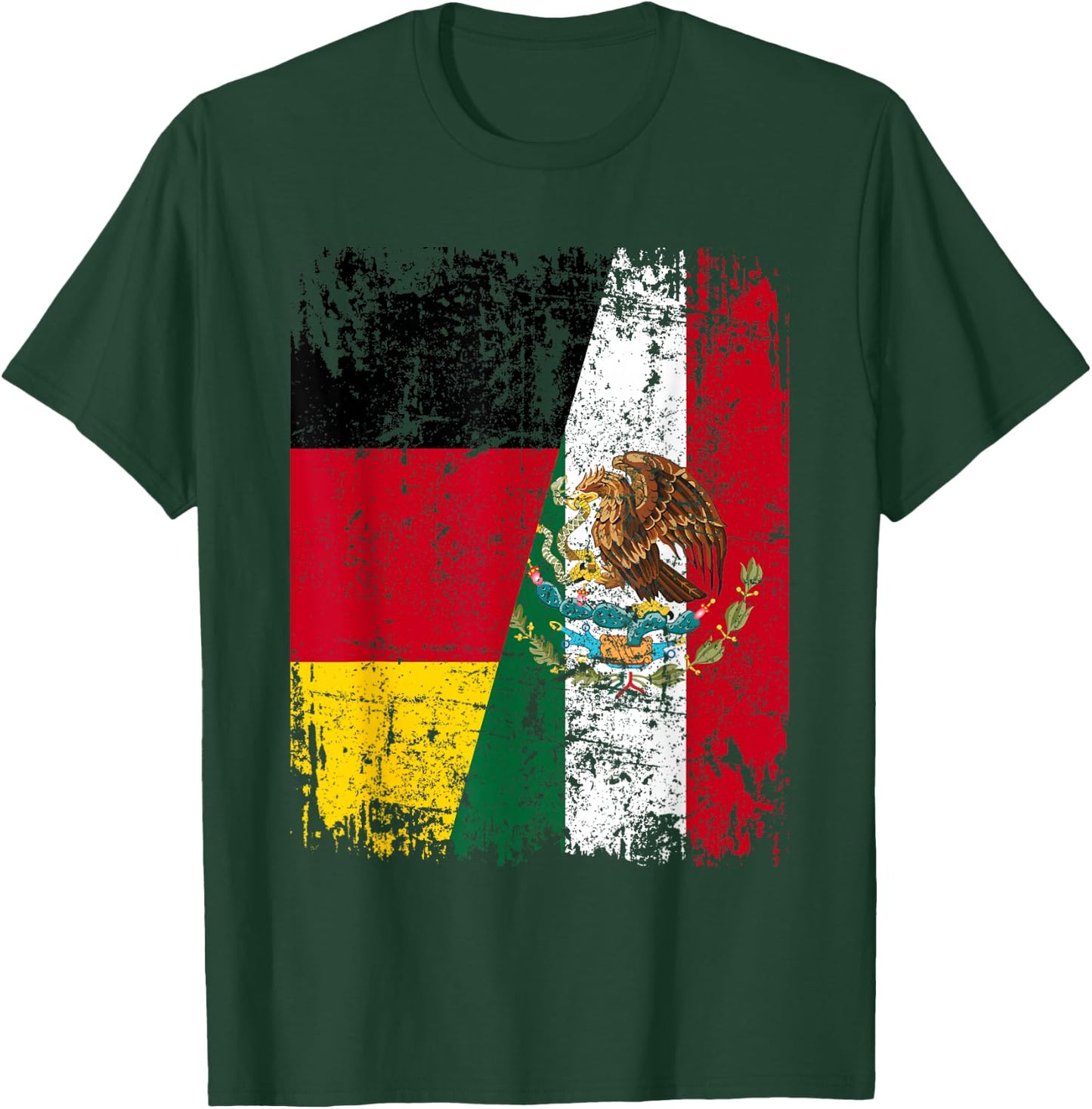 MEXIKO DEUTSCHLAND Flagge | Damen Herren Kinder | MEXIKO T-Shirt - T-Shirt | Forest