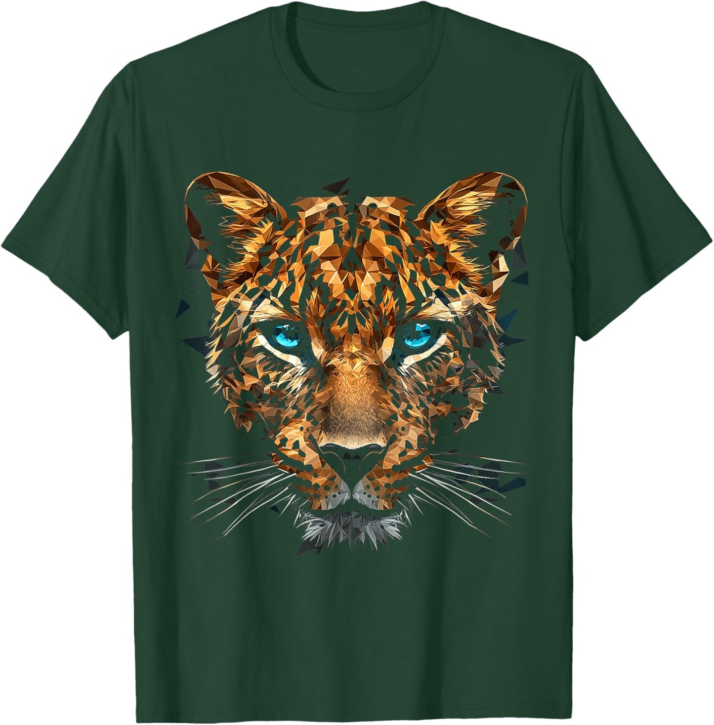Leopard Animal Motif Blue Eyes Illustration Leopard T-Shirt - T-Shirt | Forest