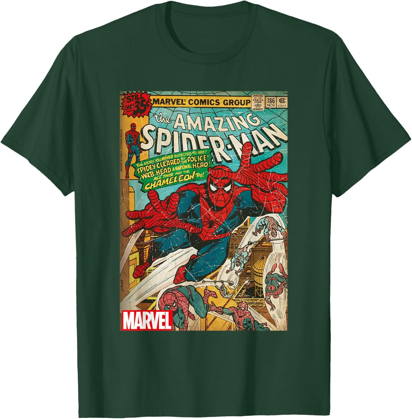Marvel Spider-Man Vintage Comic Cover , black T-Shirt - T-Shirt | Forest
