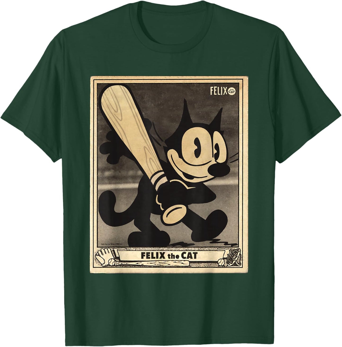 Felix The Cat Vintage Baseball Card Americana T-Shirt - T-Shirt | Forest