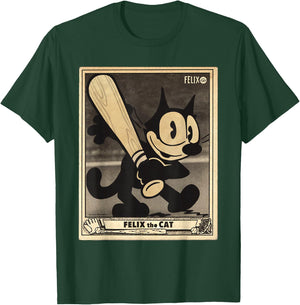Felix The Cat Vintage Baseball Card Americana T-Shirt - T-Shirt | Forest