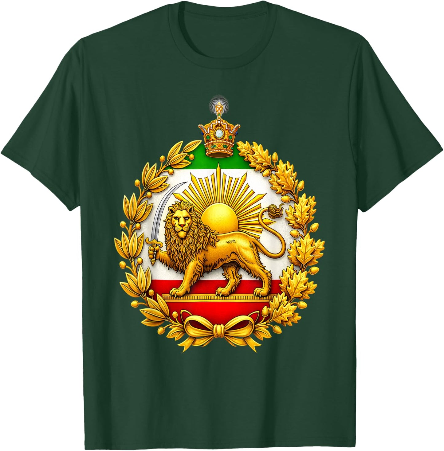 Iran Shir-o-Khorshid Löwe Sonne Persische Flagge Erbe Stolz T-Shirt - T-Shirt | Forest