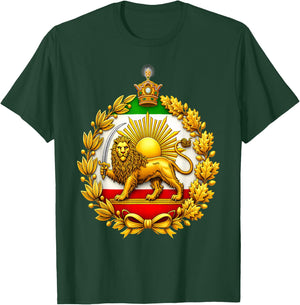Iran Shir-o-Khorshid Löwe Sonne Persische Flagge Erbe Stolz T-Shirt - T-Shirt | Forest