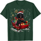 Santa Goldendoodle reindeer Light Christmas T-Shirt - T-Shirt | Forest