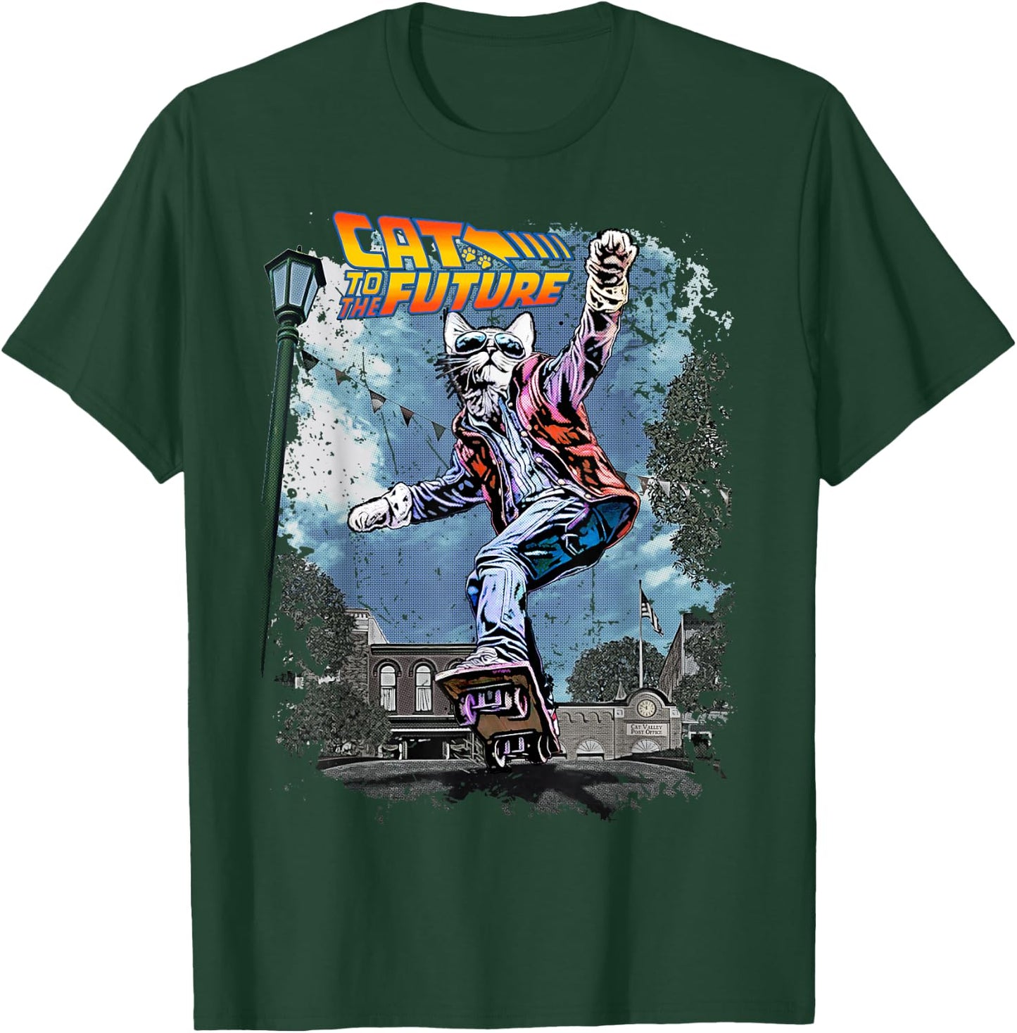 Vincent Hie Movie Parody Cat To The Future Pet Lovers X Back T-Shirt - T-Shirt | Forest