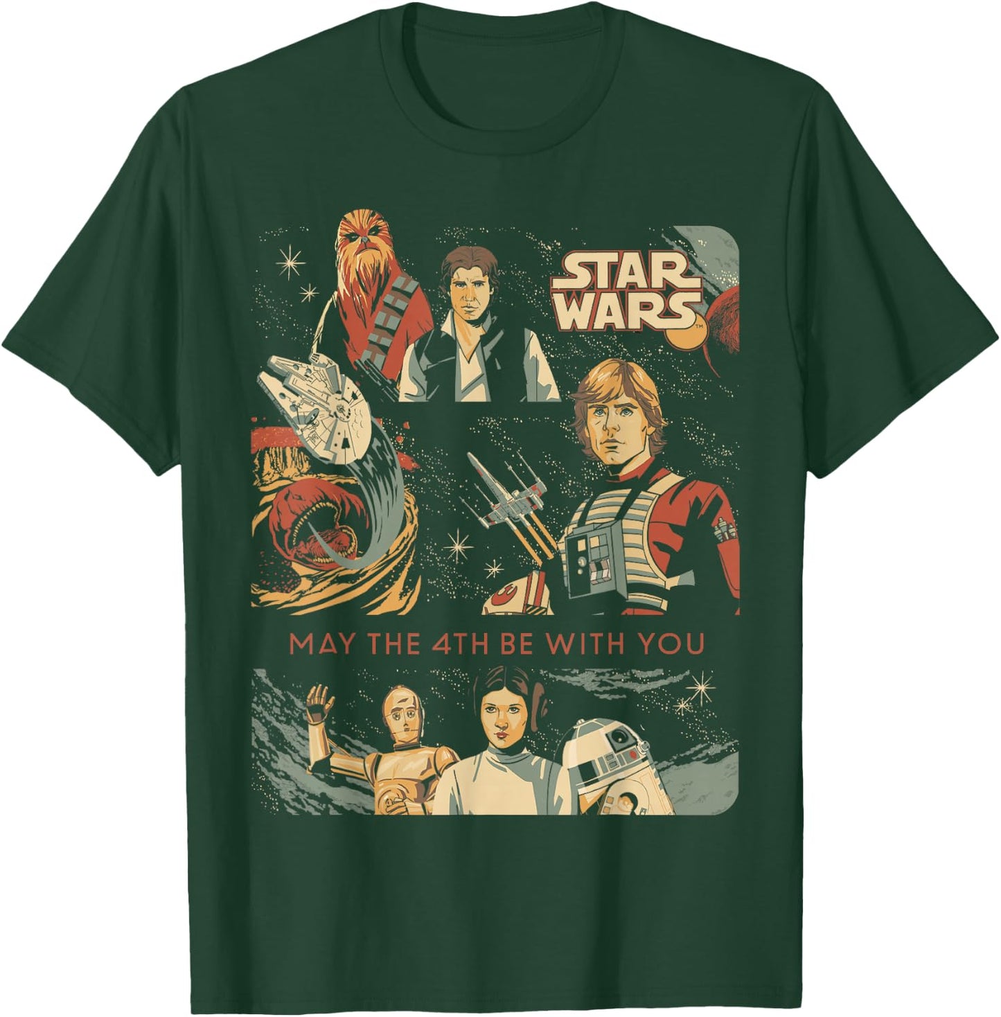 Star Wars May The 4th Be with You Classic Vintage Art T-Shirt - T-Shirt | Forest