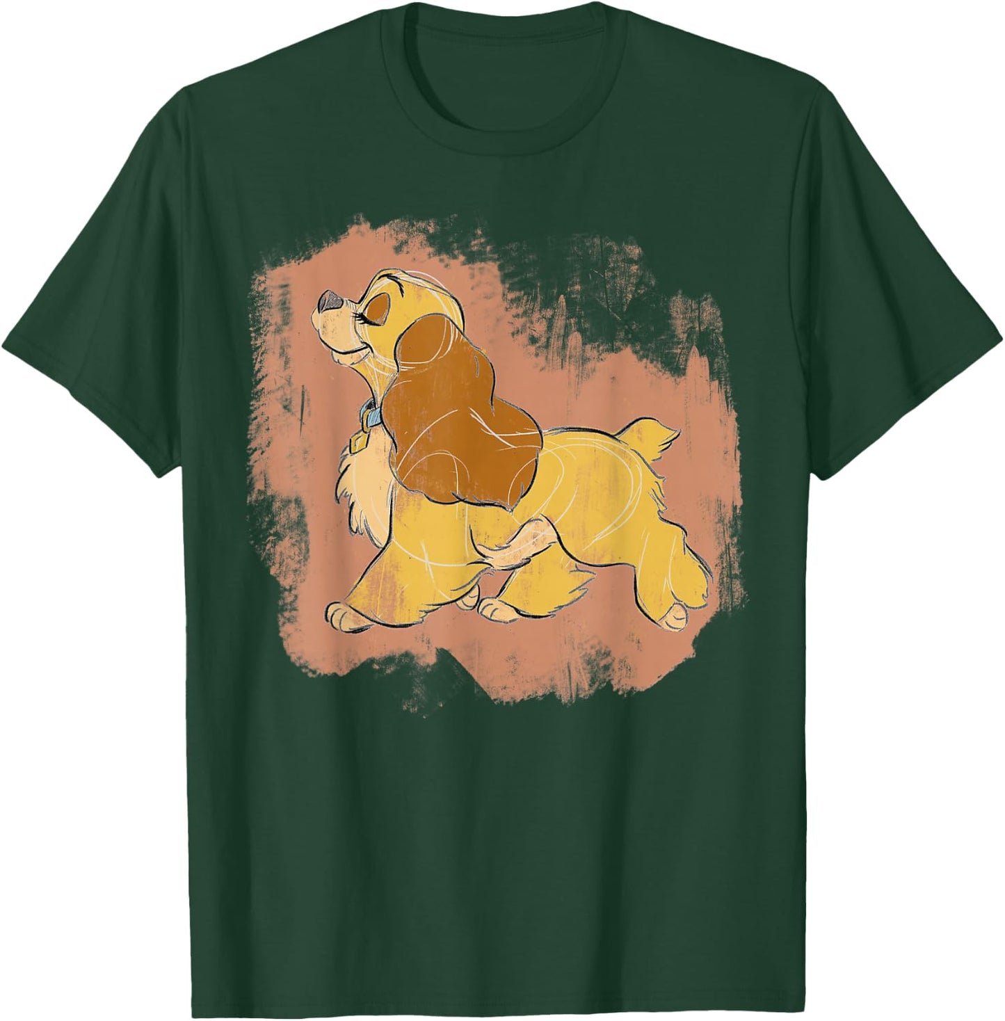 Disney Lady and The Tramp Lady Strut Sketch T-Shirt - T-Shirt | Forest