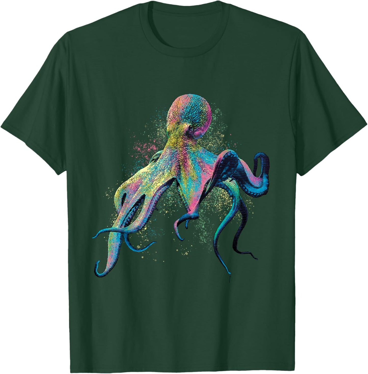 Octopus Ocean Animal Marine Biologist Scuba Diving Diver T-Shirt - T-Shirt | Forest