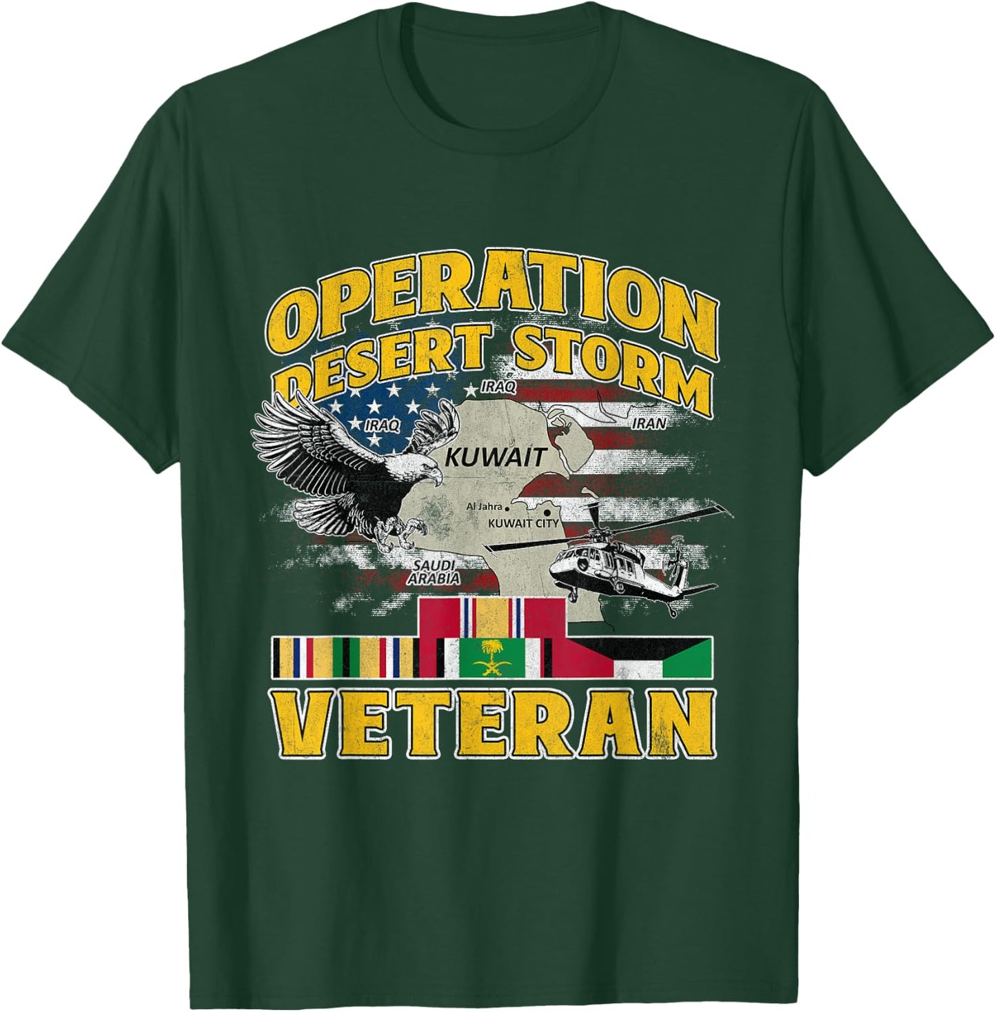 ODS Veteran Operation Desert Storm Ribbon Vintage Iraq T-Shirt - T-Shirt | Forest