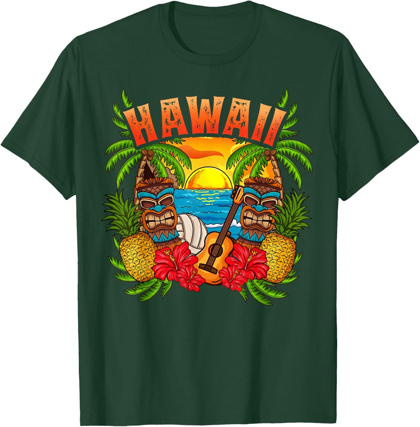 Hawaii Holiday Surfing Diving Beach Hawaii Souvenirs T-Shirt - T-Shirt | Forest