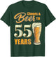 Cheers And Beers To 55 Years Funny Birthday Party Vintage T-Shirt - T-Shirt | Forest