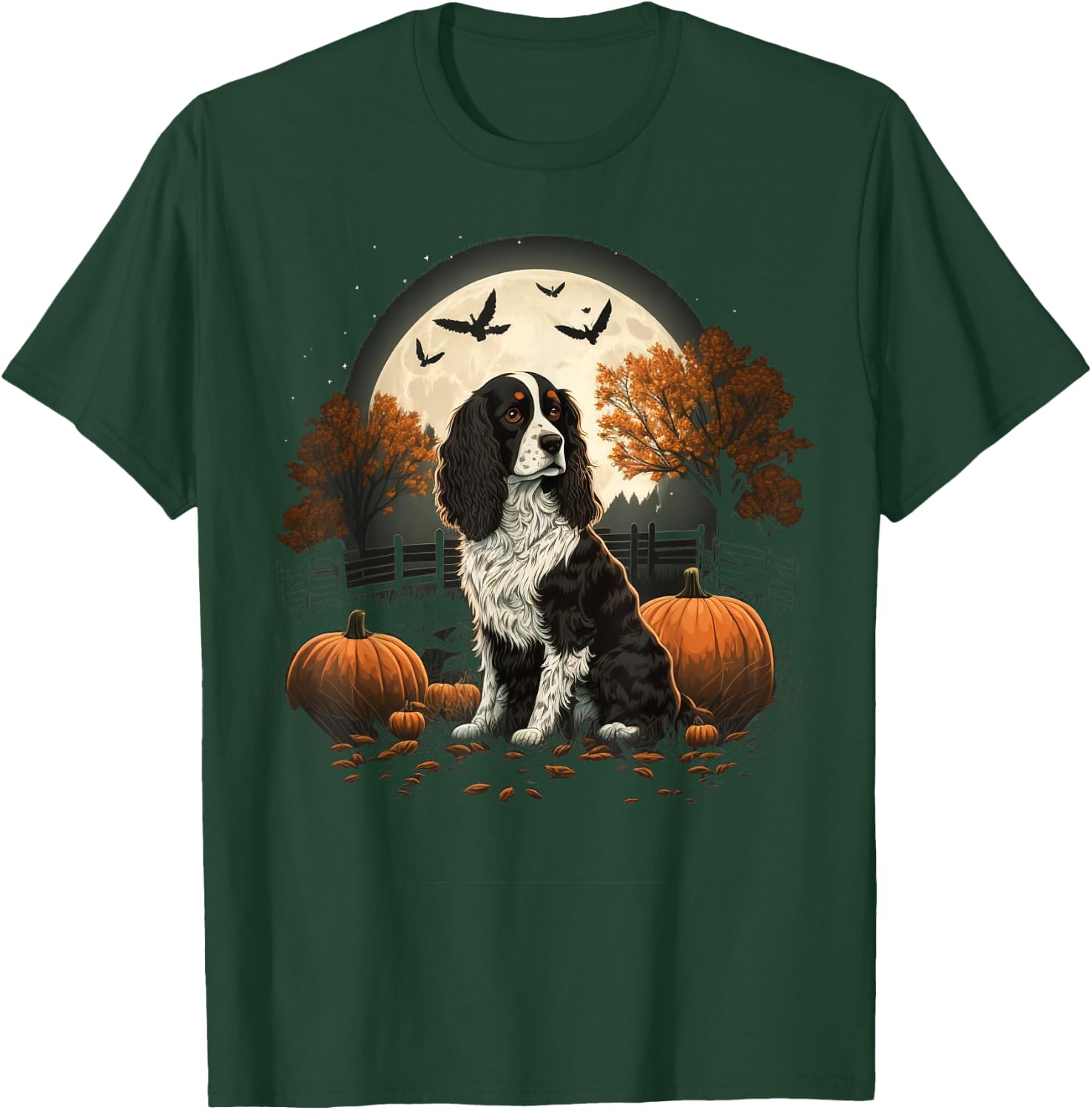 Pumpkin Spaniel costume English Springer Spaniel Halloween T-Shirt - T-Shirt | Forest