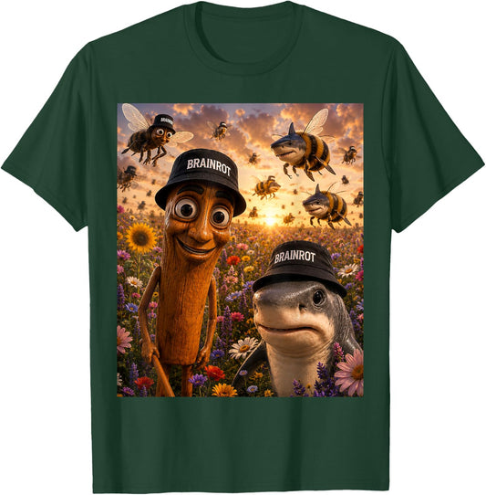 Tralalero Tralala Tung Tung Sahur Brainrot Italian Meme T-Shirt - T-Shirt | Forest