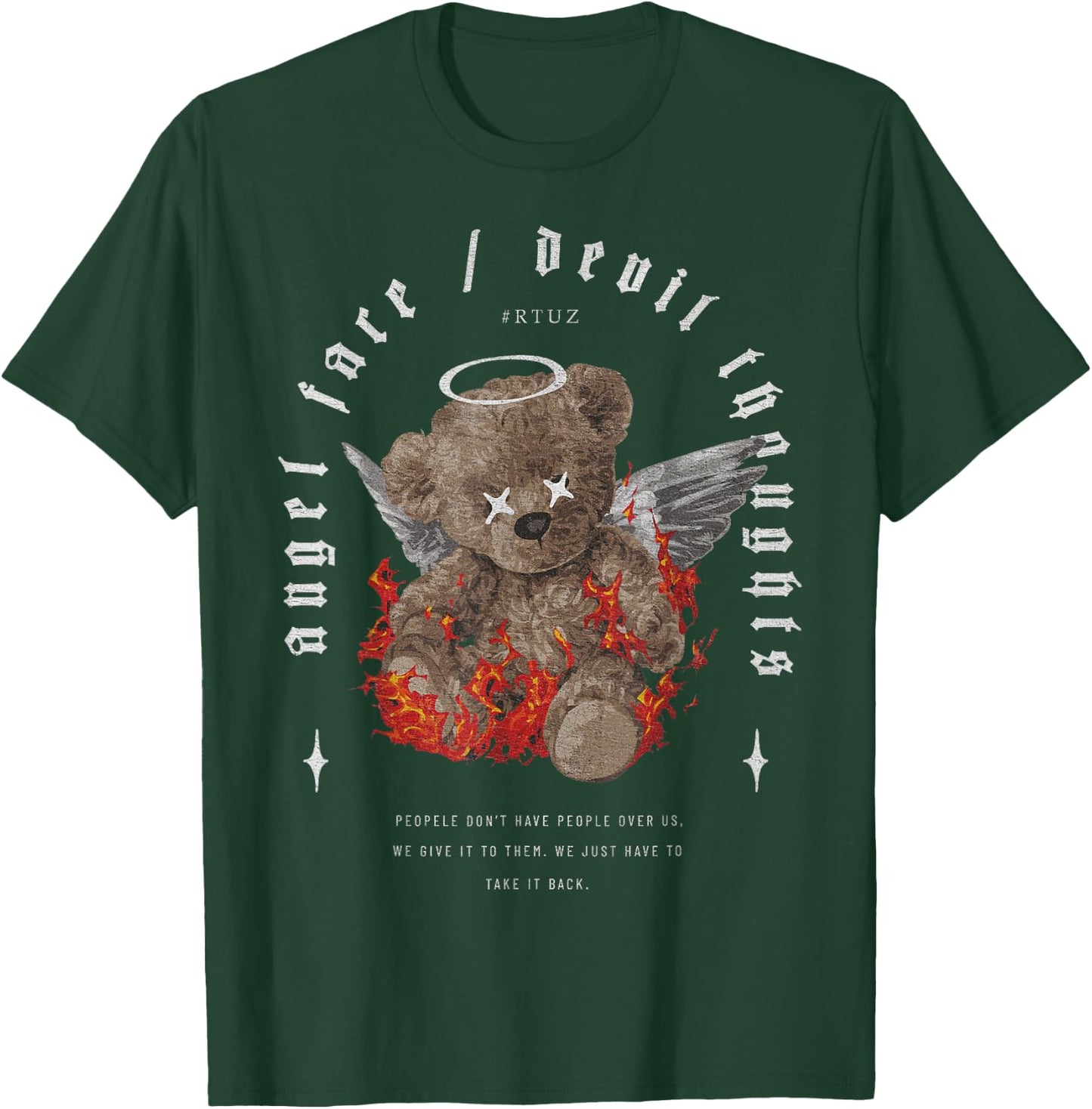 Teddy Hip Hop Urban Hipster Vintage Y2K Streetwear Teddy Bear T-Shirt - T-Shirt | Forest
