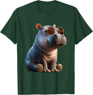 Hippo Hippo Hippopotamus Sweet Hippos T-Shirt - T-Shirt | Forest