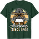 Awesome since 1983 40 Years Old Messy Bun Leopard T-Shirt - T-Shirt | Forest
