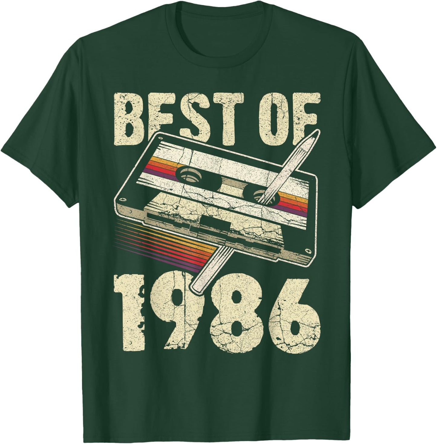 Best of 1986, Audio Kassette, 40. Geburtstag, 40 Jahre alt T-Shirt - T-Shirt | Forest
