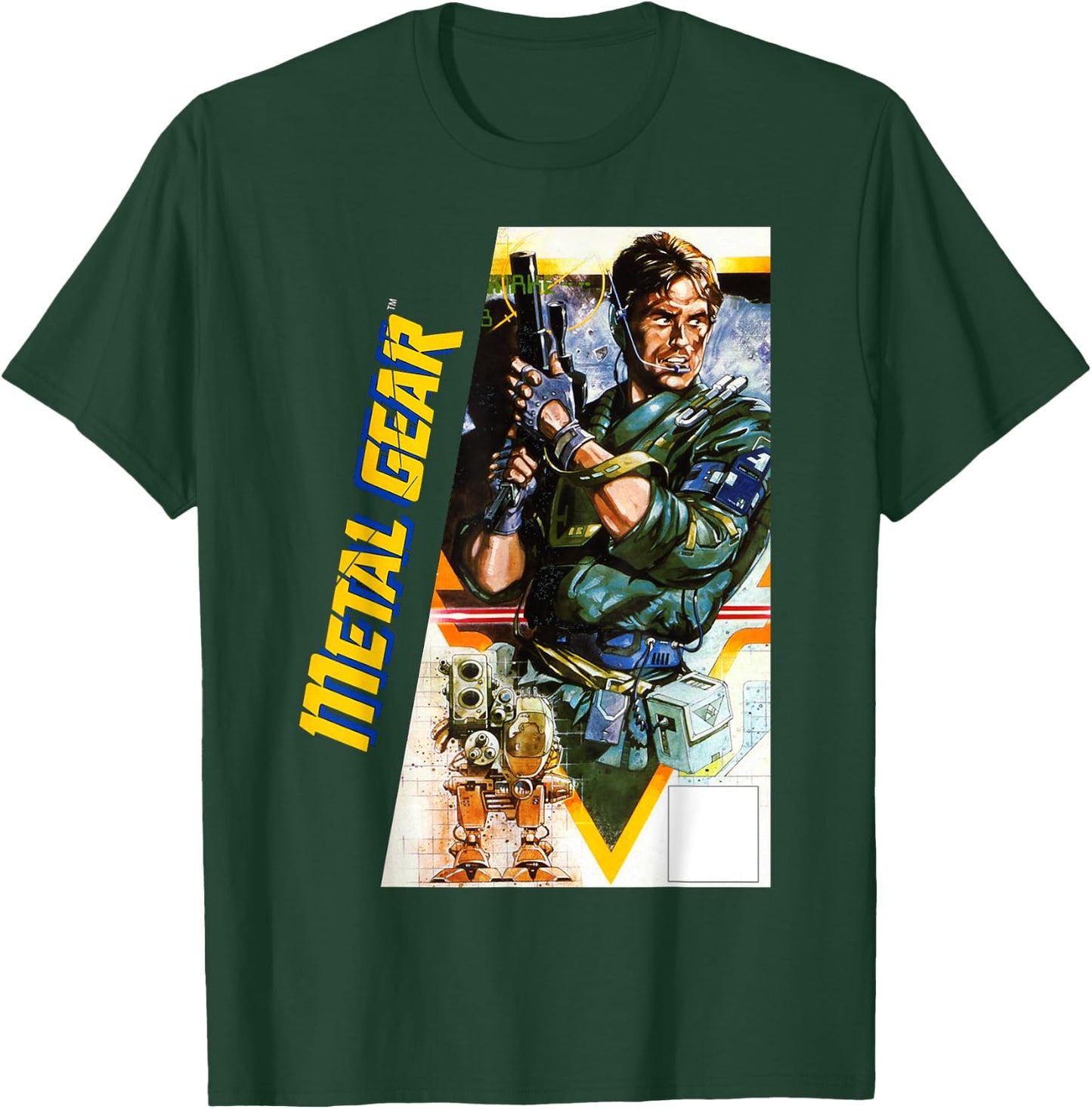 Metal Gear Box Art Tactical Spy Retro Gamer , black T-Shirt - T-Shirt | Forest