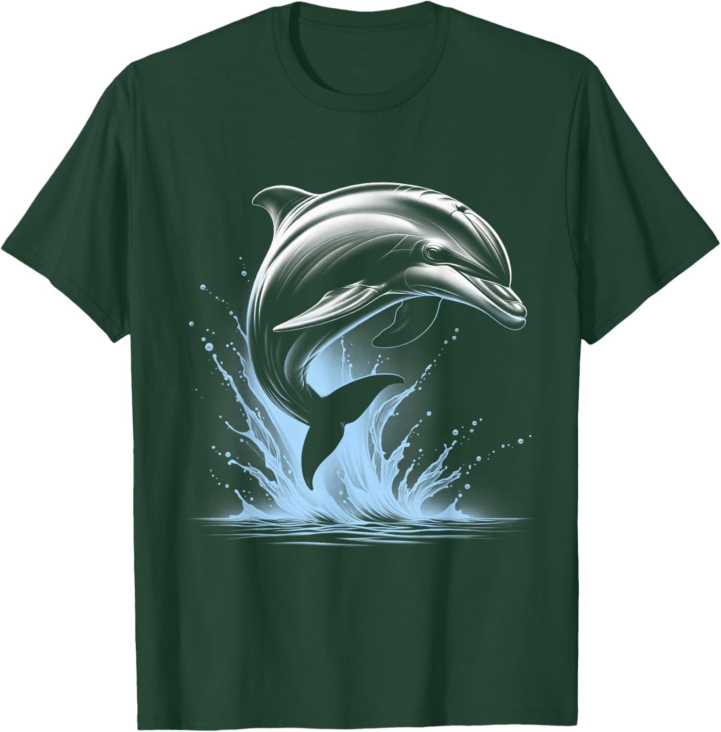 MyAnimal - Delfin im Sprung , Damen, Schwarz, S T-Shirt - T-Shirt | Forest