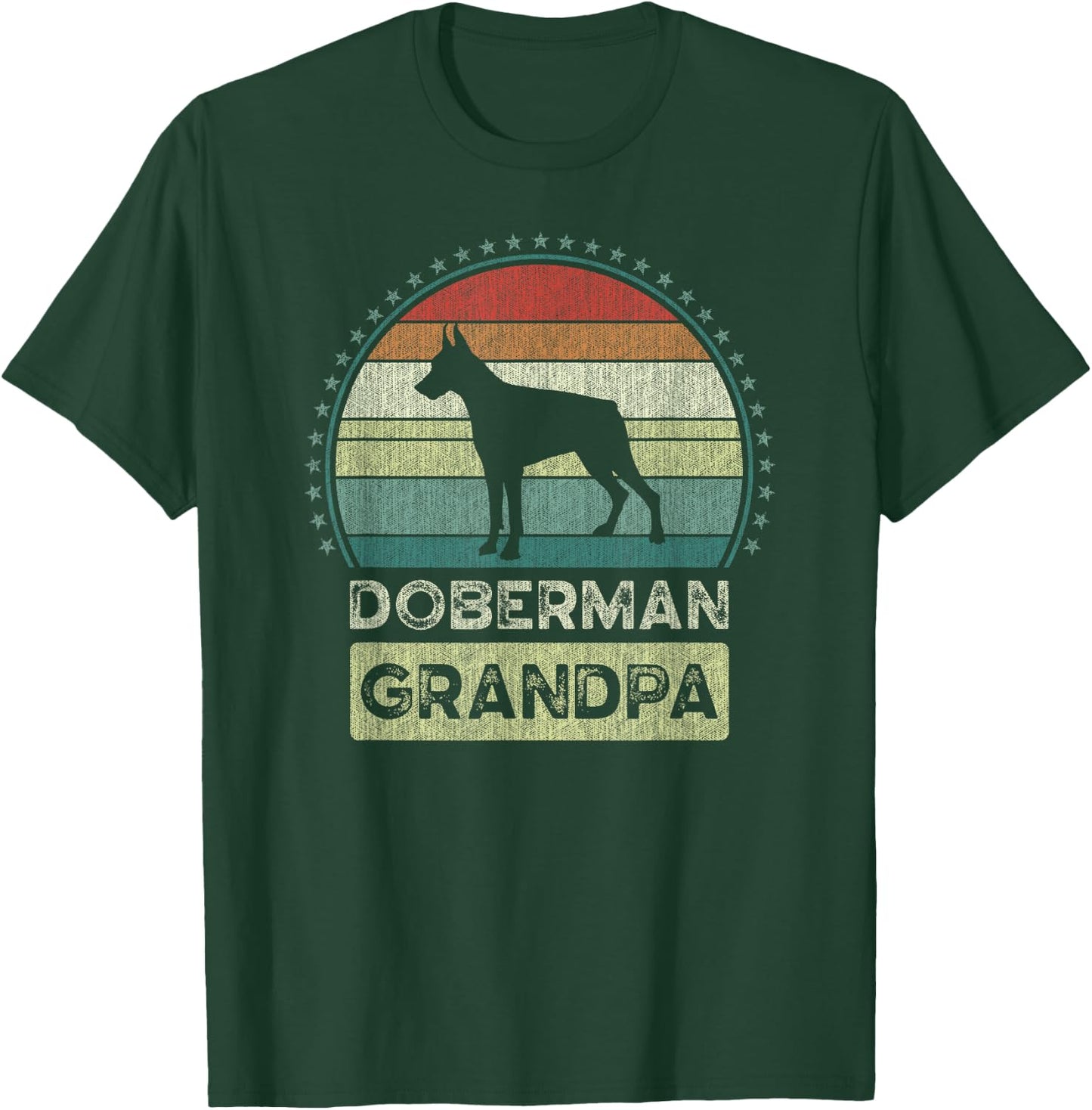 Doberman Grandpa, Father's Day, Dobie Dog, Grandfather T-Shirt - T-Shirt | Forest