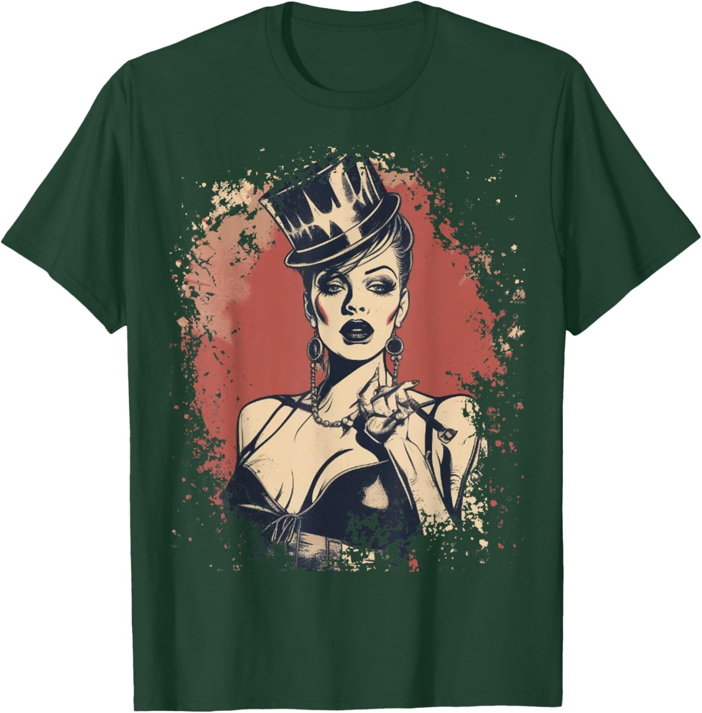Burlesque Showgirl Vintage Dancing Theater T-Shirt - T-Shirt | Forest