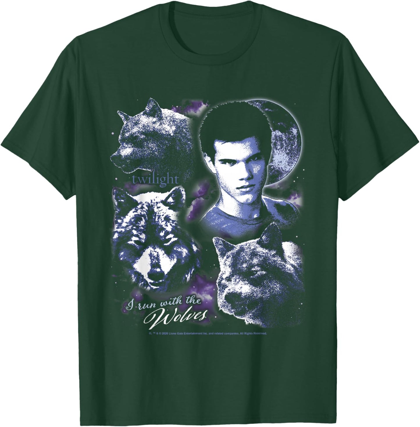 Twilight I Run with the Wolves Jacob Werewolf Retro Movie T-Shirt - T-Shirt | Forest