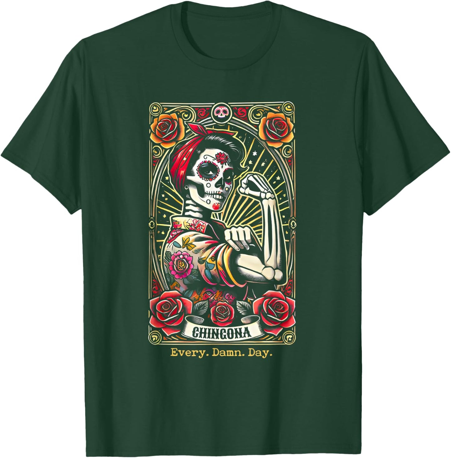 Chingona Every Damn Day Tarot Card T-Shirt - T-Shirt | Forest