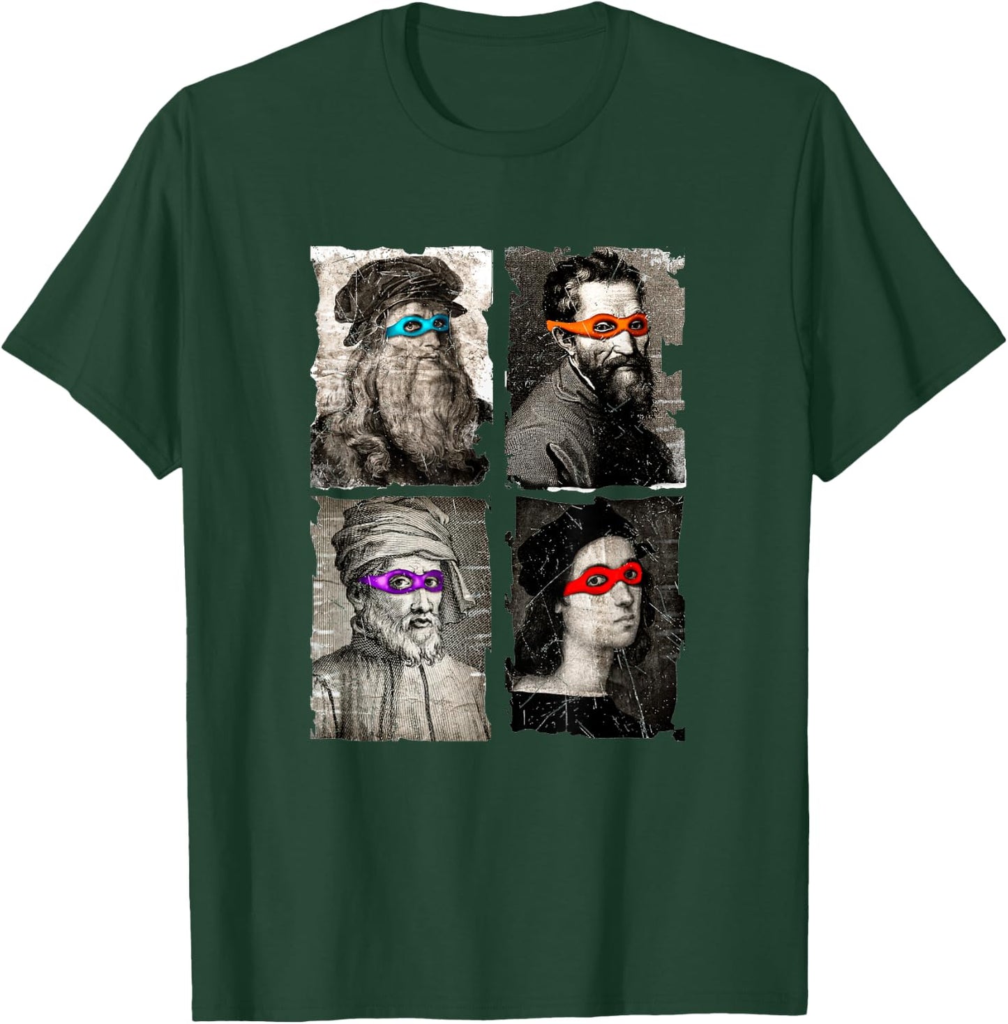 Artists Renaissance Heroes Fun Humor Design T-Shirt - T-Shirt | Forest