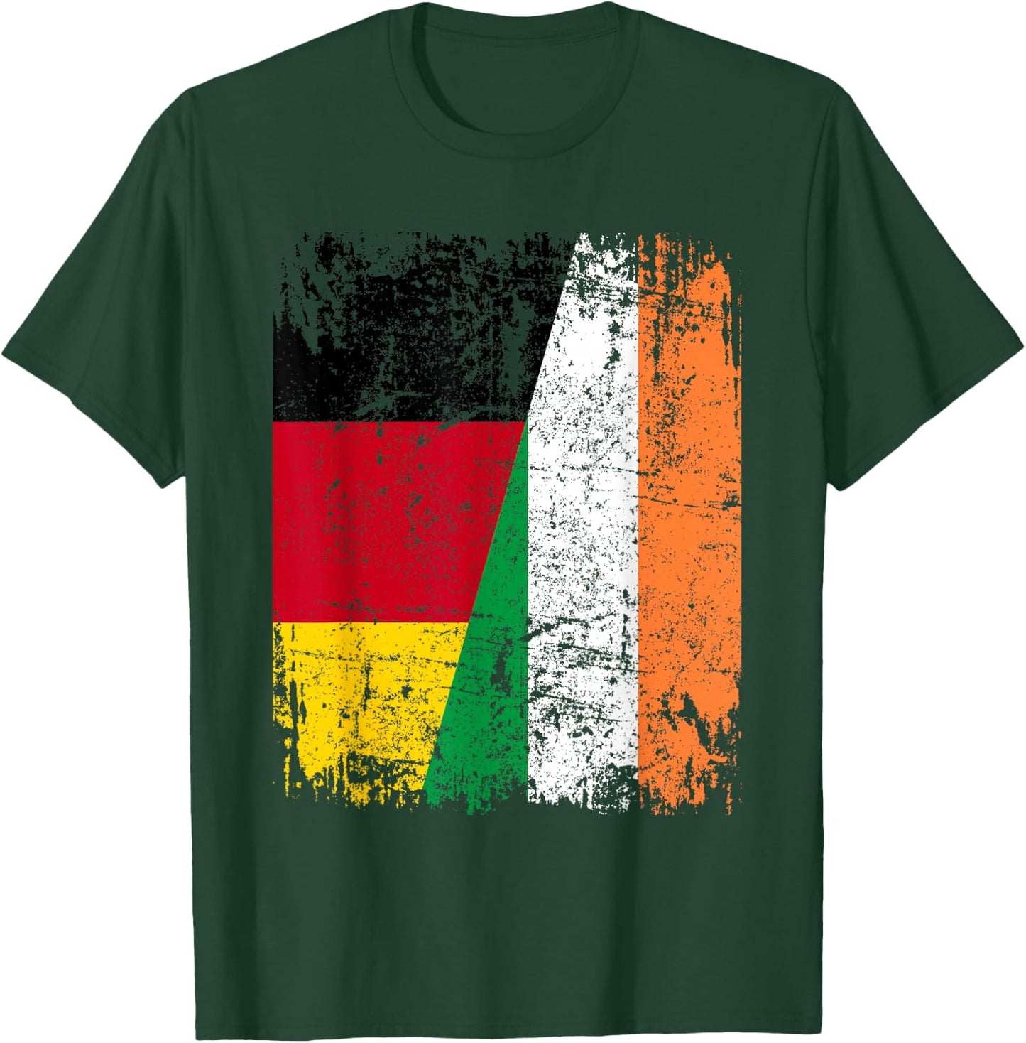 IRLAND DEUTSCHLAND Flagge | Damen Herren Kinder | Irland T-Shirt - T-Shirt | Forest