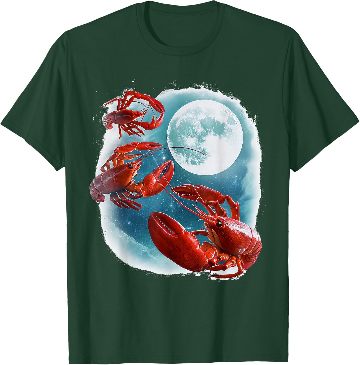 Lobster Howling At Moon T-Shirt - T-Shirt | Forest