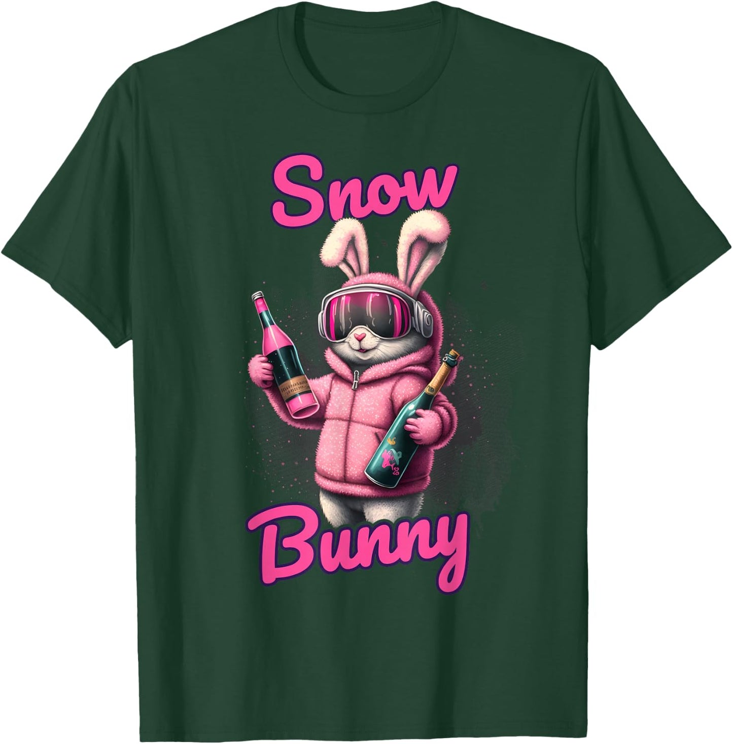 Skiing Snow Bunny | Après-ski T-Shirt - T-Shirt | Forest