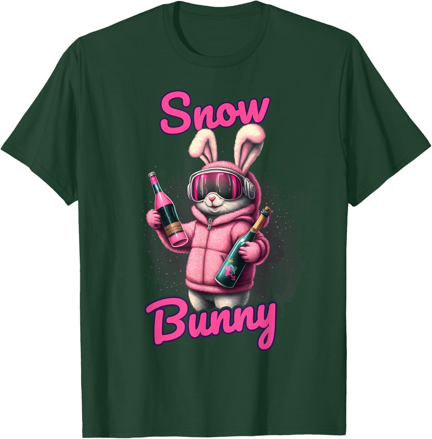 Skiing Snow Bunny | Après-ski T-Shirt - T-Shirt | Forest