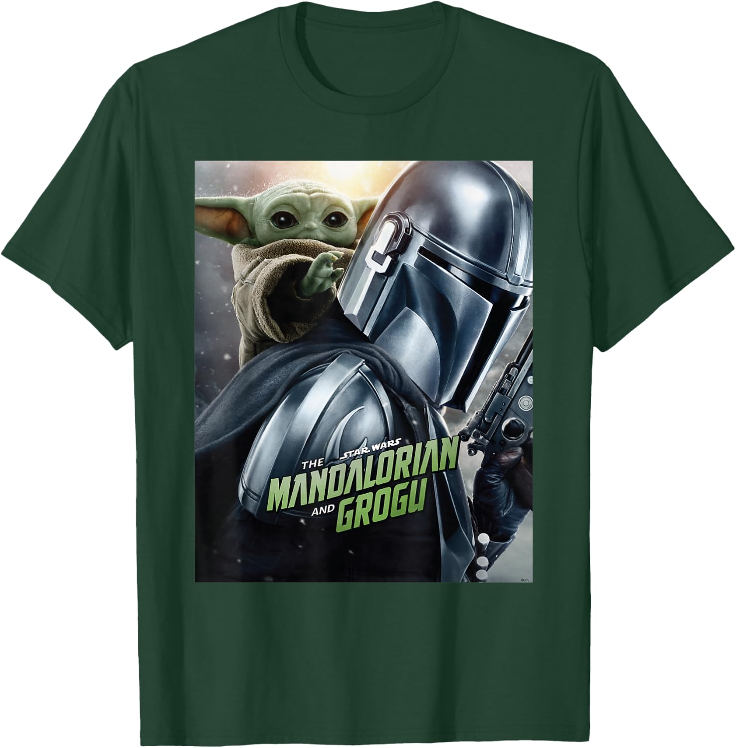Star Wars The Mandalorian and Grogu Official Movie Poster T-Shirt - T-Shirt | Forest