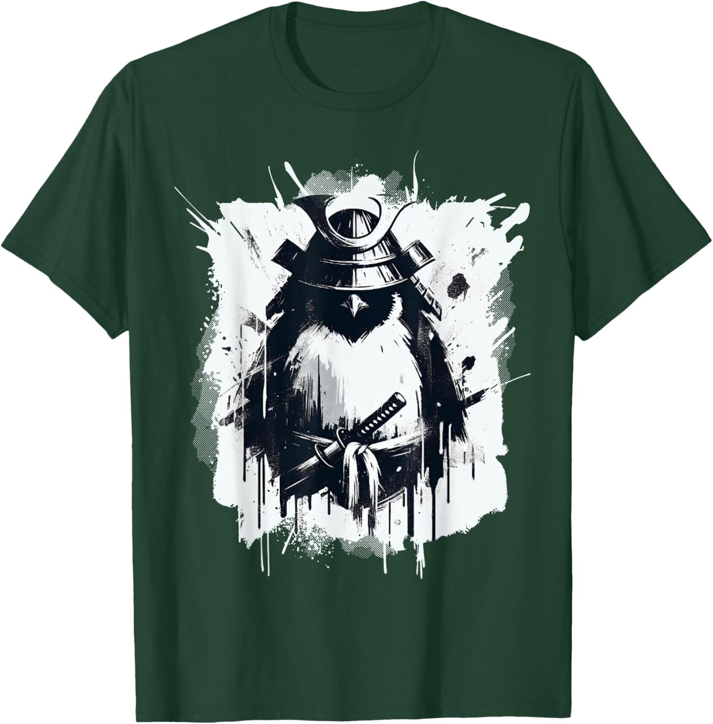 Penguin Ninja Samurai Costume Japanese Outfit T-Shirt - T-Shirt | Forest