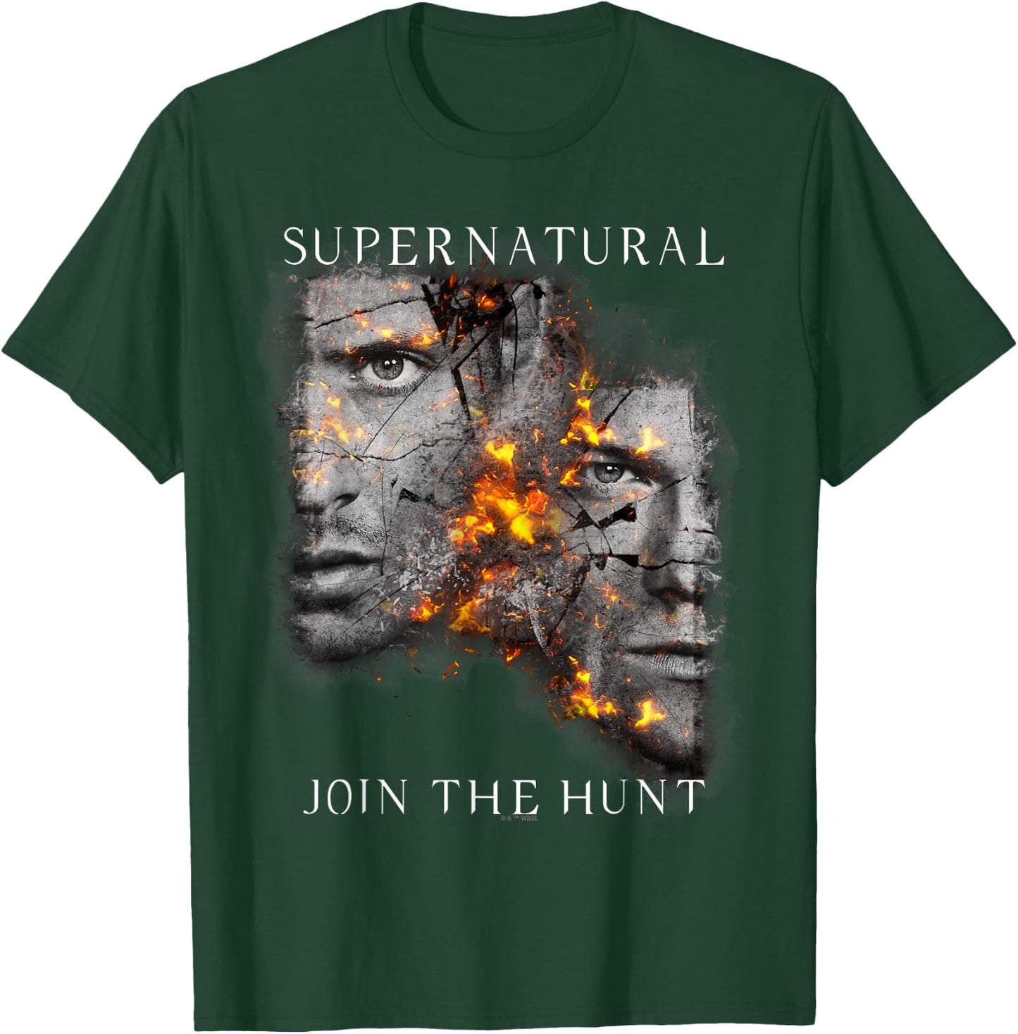 Supernatural Sam Dean Cracking Portraits T-Shirt - T-Shirt | Forest