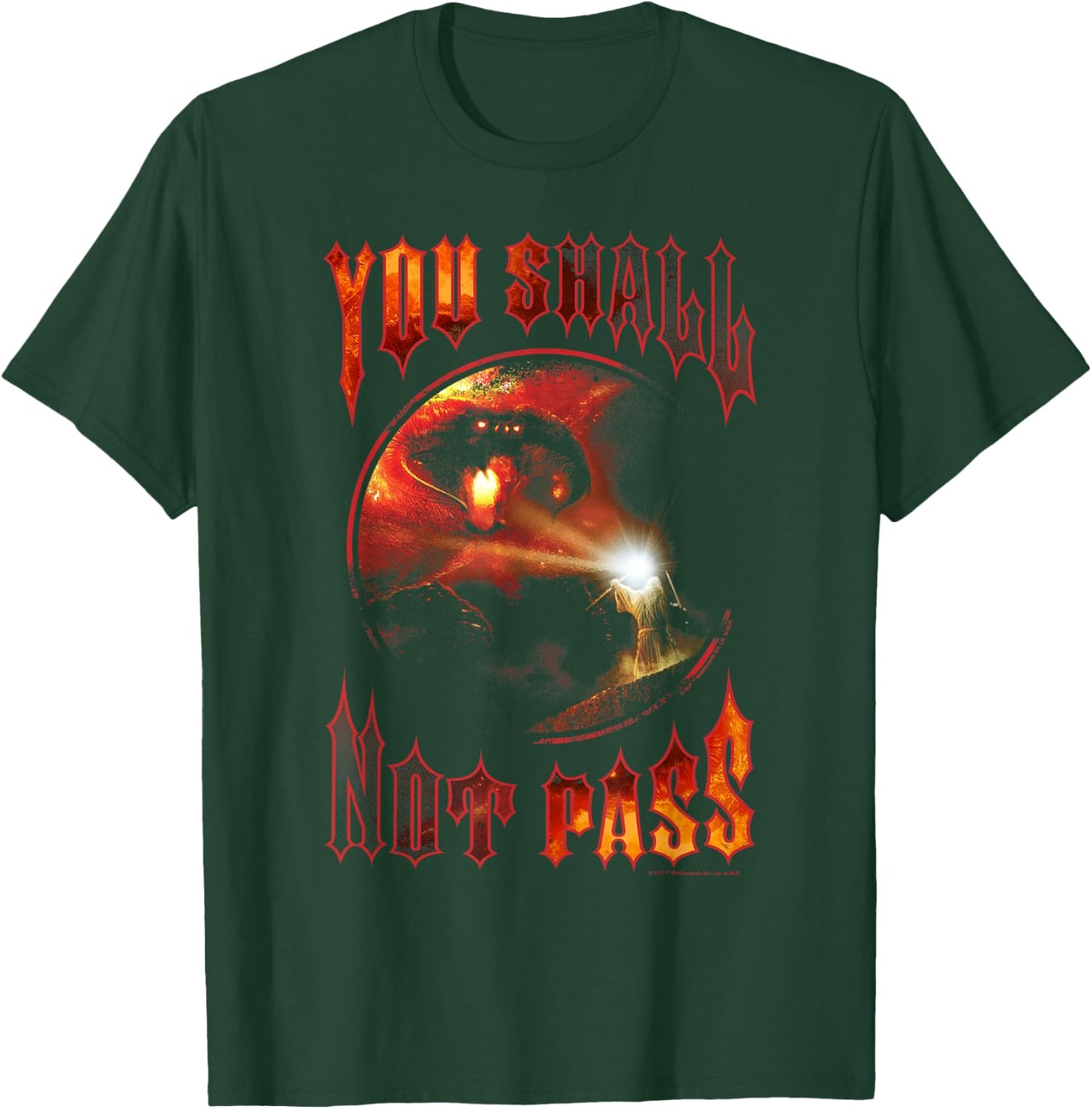 The Lord of The Rings You Shall Not Pass Epic Gandalf Shot T-Shirt - T-Shirt | Forest