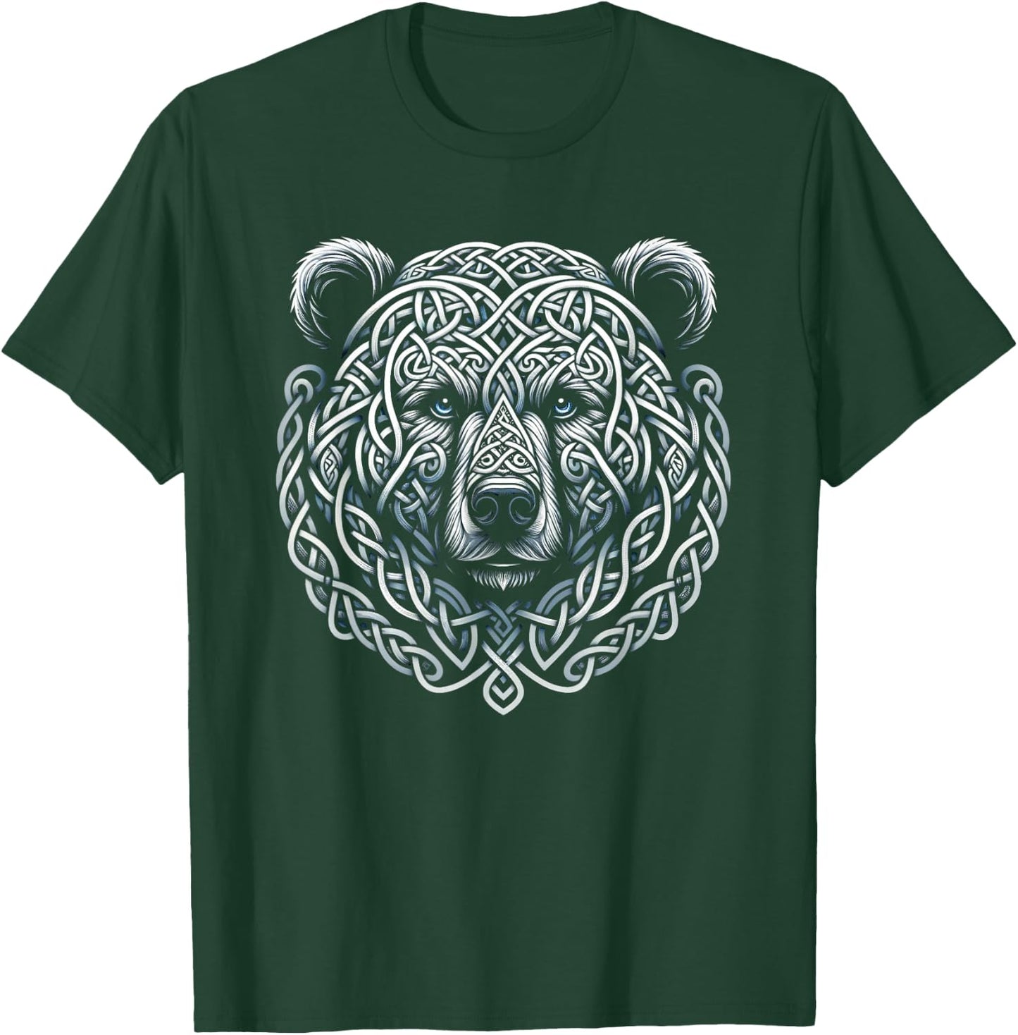 Berserker Bear Head Celtic Tribal Knot Viking T-Shirt - T-Shirt | Forest