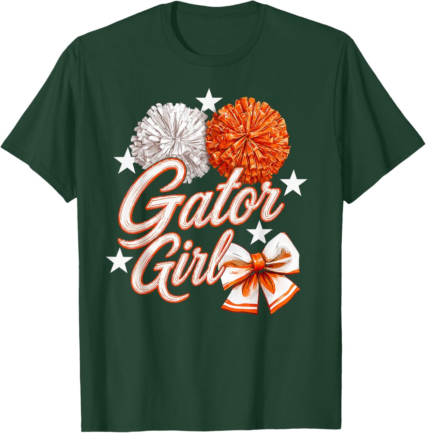 Gator Girl High School Sports Fan Team Spirit Mascot T-Shirt - T-Shirt | Forest