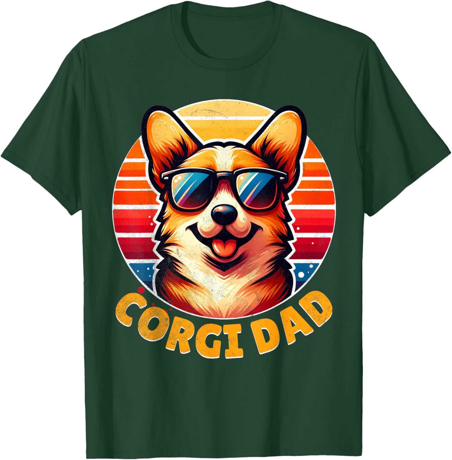 Corgi Dad Father Day Gift Lovers Funny Men T-Shirt - T-Shirt | Forest