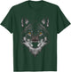 Wolf Animal Motif Artwork Wolf , black T-Shirt - T-Shirt | Forest