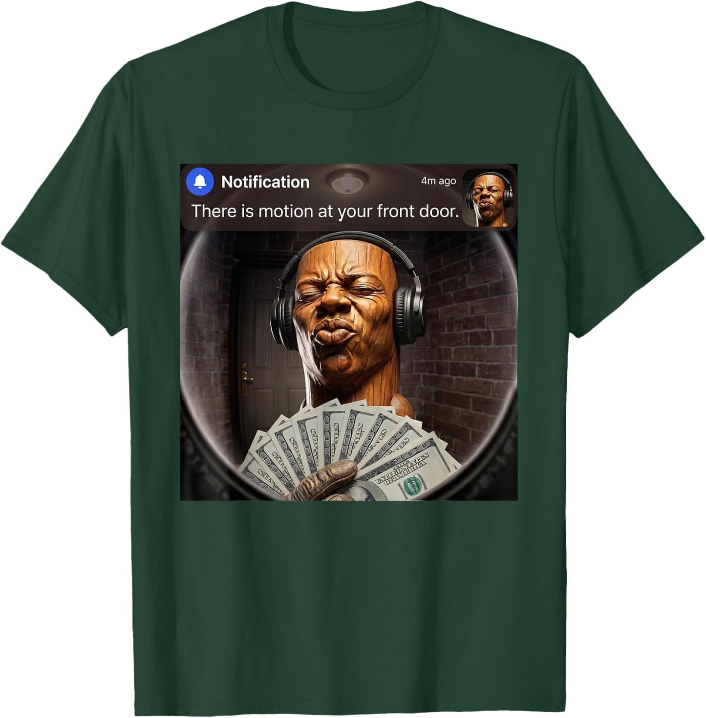 There is Motion at Your Front Door Speed Tung Sahur Meme T-Shirt - T-Shirt | Forest
