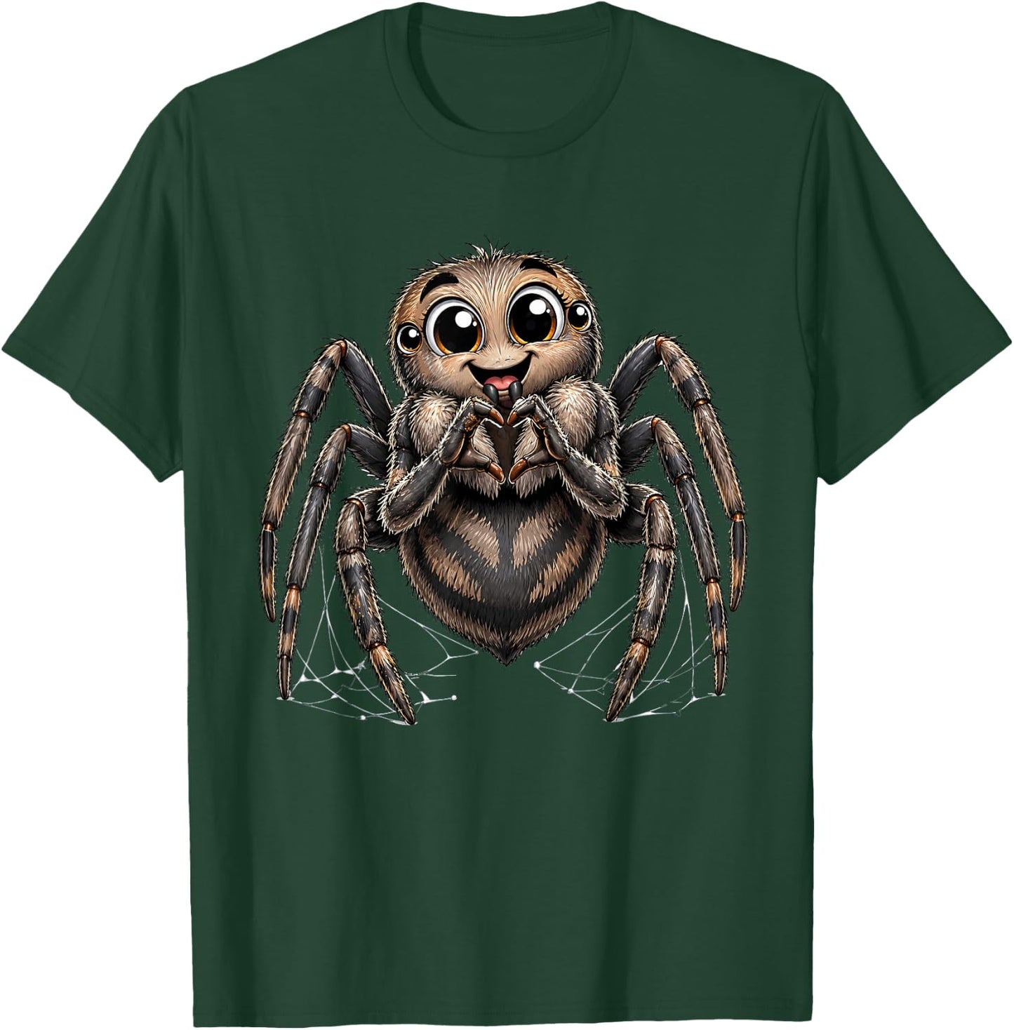 Spider with Heart | Cute Little Spider Heart Symbol T-Shirt - T-Shirt | Forest