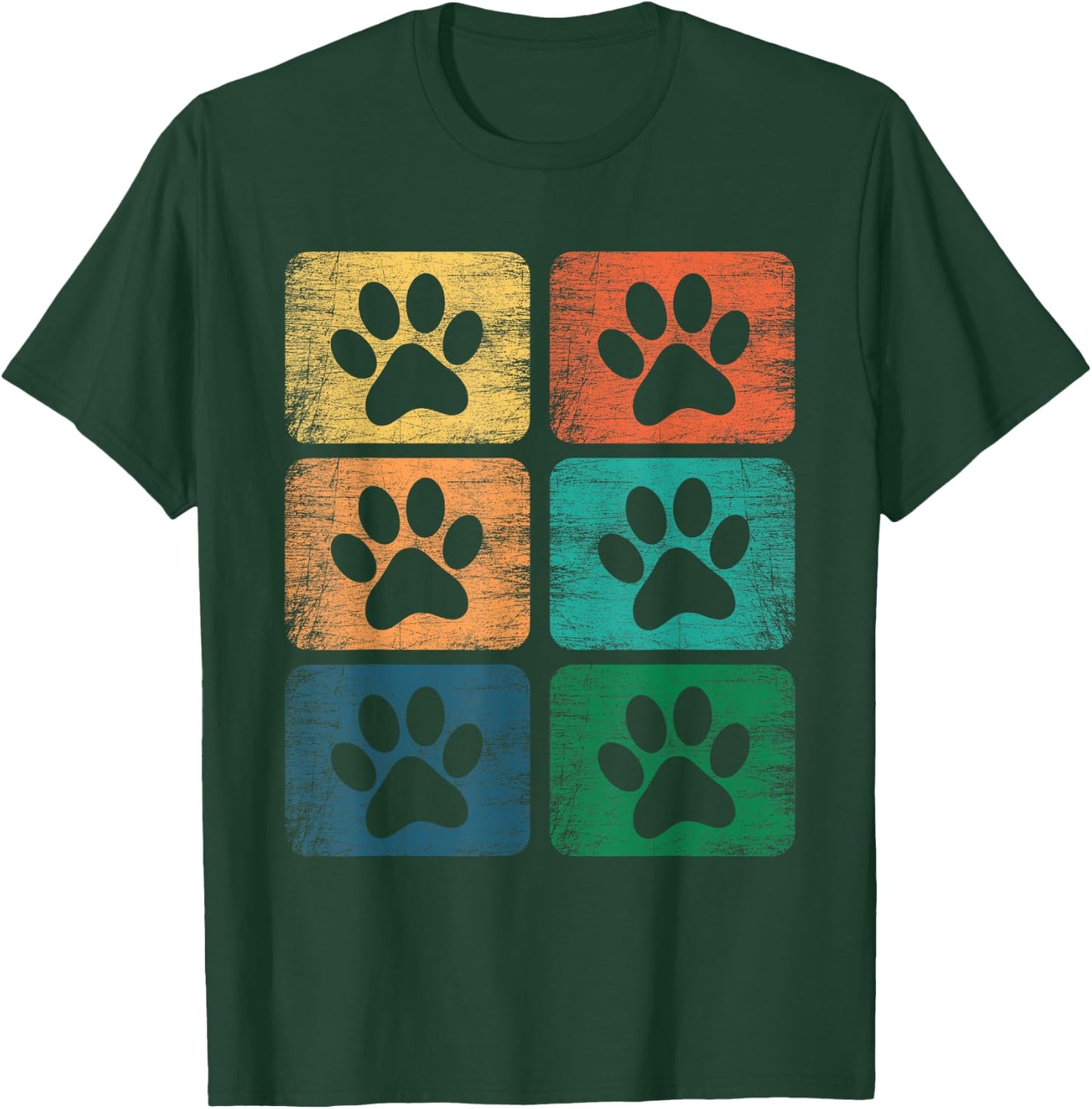 Hunde Hundepfote Hundebesitzer Hundeliebhaber Pfote T-Shirt - T-Shirt | Forest