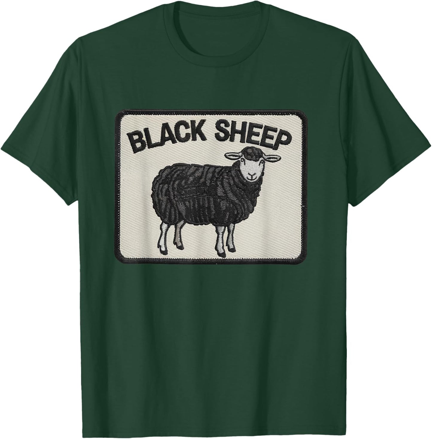 Black Sheep Patch Embrace your Uniqueness T-Shirt - T-Shirt | Forest