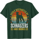 Schnauzer And Books Schnauzer Mom Schnauzer Dad Retro T-Shirt - T-Shirt | Forest