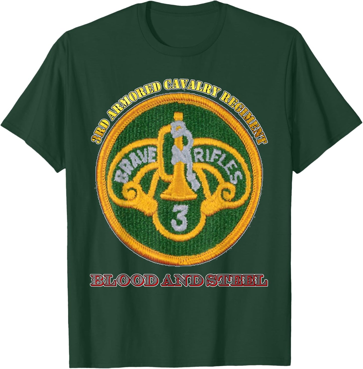 3rd Armored Cavalry Regiment - for Army 3rd ACR vets design T-Shirt - T-Shirt | Forest