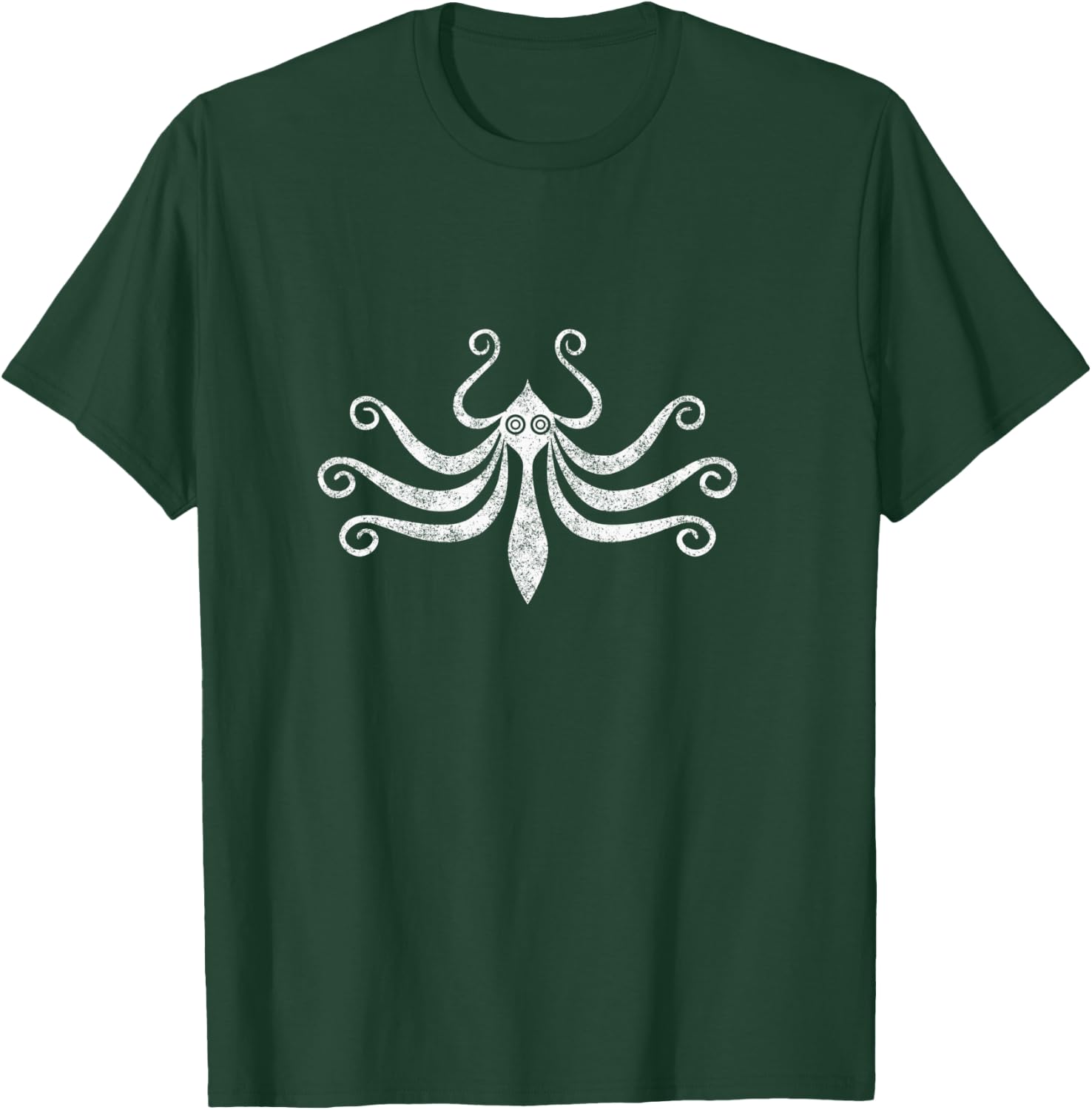 Antiker Minoanischer Marine-Stil Octopus Distressed Langarmshirt T-Shirt - T-Shirt | Forest